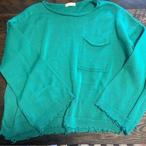 Promesa Turquoise Crew Neck Sweater